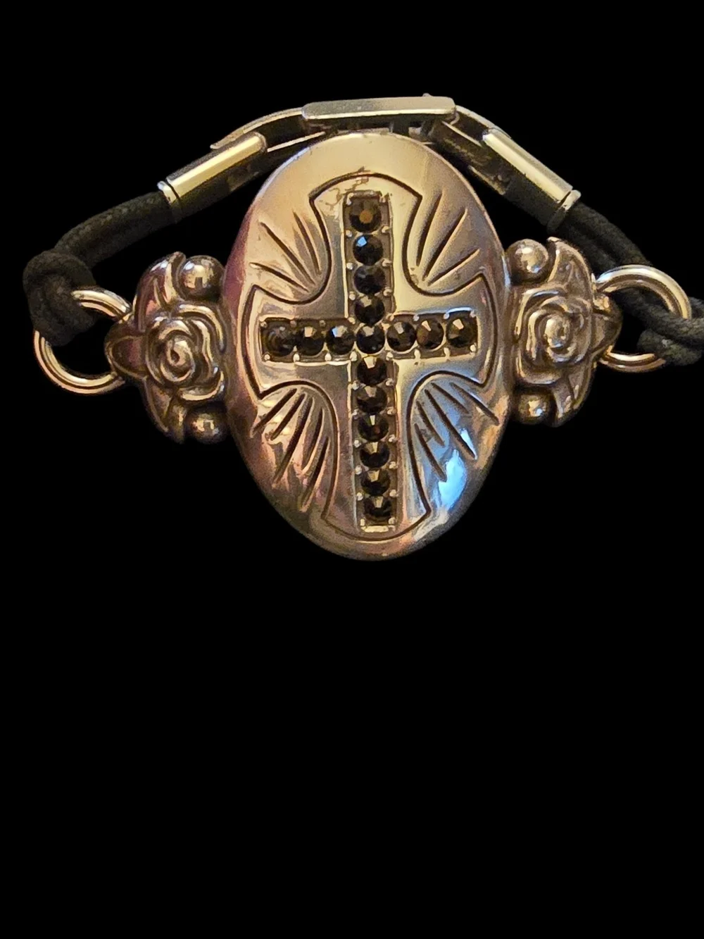 The Brighton Sacred Rose Large Cross Bracelet